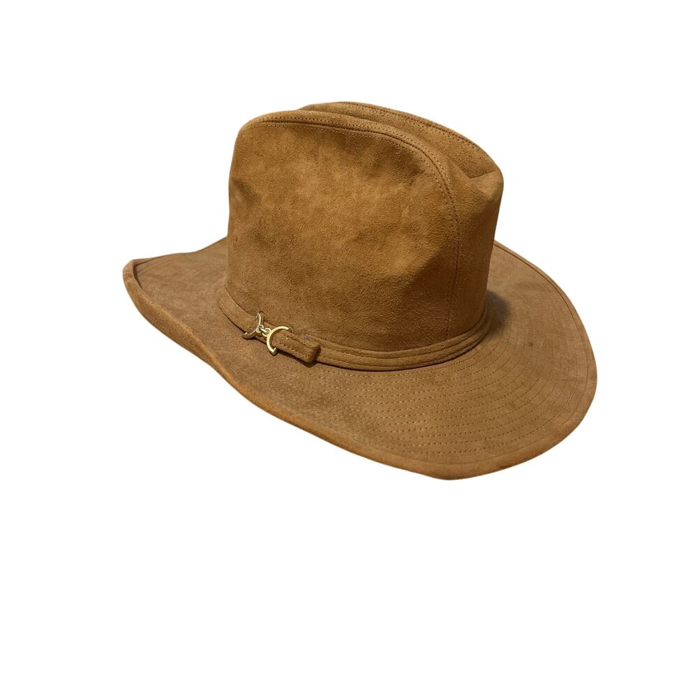 Georgetown Vintage Suede Cowboy Hat Tan Brown Cattleman Tejana Size 6 7/8 Small